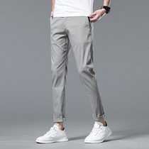 2021 New comfortable breathable fashion slim feet summer thin casual pants Tide mens trousers