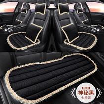 Winter car cushion plush warm monolithic winter universal goddess cute back seat cushion rear three seats long