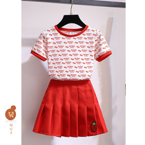 Girls set summer clothes 2021 new children Super foreign air Korean fashion treasure Net Red little girl two-piece skirt