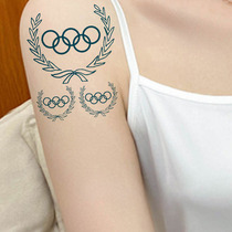 Five-ring herb tattoo stickers waterproof long-lasting simulation Net red female ins Wind Man woman does not reflect five-ring big picture