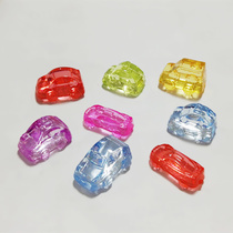 Non-porous crystal car Children mini sports car police car taxi game machine gem ornaments kindergarten reward