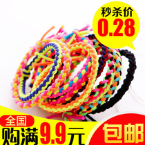 Colorful Head Rope Day Korea Hair Accessories Handwoven Rubber Fascia Hair Knots Hair Tie Hair Ring Hair Rope Headwear Small Ornaments