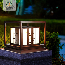 New Chinese Wall column headlights connected to the electric outdoor waterproof door lights stainless steel villa door column lights engineering garden lights