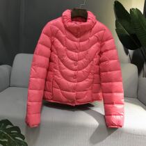 Down jacket 2020 winter blue white duck down snow other black rose red womens short collar coat