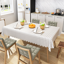 Nordic pvc tablecloth waterproof and oil-proof disposable anti-hot European-style rectangular dining table cloth net red ins household coffee table mat