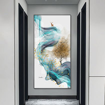 Entry entrance decoration painting vertical modern simple corridor aisle hanging painting light luxury high-end entrance mural good meaning