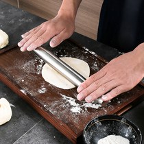 304 Stainless Steel Rolling Stick Home Thickened Rolling Stick Press Dumplings Dumplings Nonstick Rolling Stick Large Horn Baking Tools