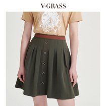 vgrass wigna summer high waisted A skirt skirt skirt VXBQK23210