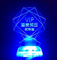 Custom LED luminous bar reservation card Creative Acrylic reservation card Reservation table card bar VIP reservation table lamp