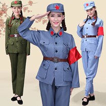 Adult red army costumes men and women of the Eighth Route Army clothes uniform fit the costume Red Guards dance clothes war clothing