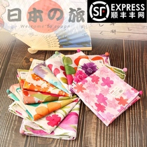 Japanese handkerchief cotton ladys combed cotton handkerchief Cotton square scarf silk towel wipe sweat towel soft thin Tanabata gift