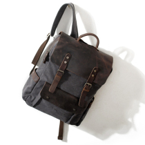 Qiguxi backpack men's canvas backpack casual academic style schoolbag 15 6 computer bag women's large capacity retro bag