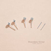 s925 pure silver sleeping without taking off a raised earbuds ear nail female small minimalist temperament South Korean student personality net red