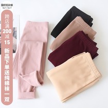 No trace fever develvet padded autumn pants womens cotton autumn and winter elastic tight-fitting inner wearing pants plus velvet warm pants