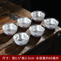 Goat Fat Jade Qigong Fu Tea Cup Defied White Porcelain Small Tea Cup White Moisturizing Thin Tire Tea Cup Home Small Tea Cup 6 Clothes