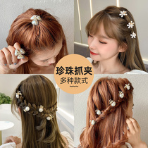 Korean cute hairclip female Camellia grab clip elegant temperament small bangs clip hair jewelry headgear side clip