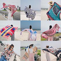 Ethnic style seaside tourism vacation sunscreen dress beach dress scarf bikini bikini shawl beach towel