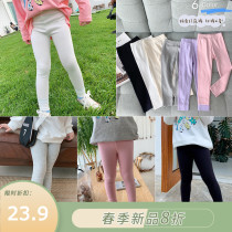 Childrens clothing 2021 new baby spring pants wear girls foreign style leggings childrens casual pants slim trousers