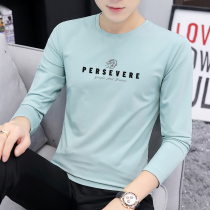 2022 new long sleeves t-shirt mens autumn clothing mens clothing pure cotton bottom-shirt with clothes in autumn and damp fluid