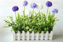 Simulation flower fake flower set 30 50cm wooden fence lavender ball Hotel decoration floral special Wholesale