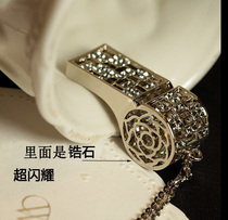 Fashion autumn and winter Korean hollow crystal whistle long necklace sweater chain exquisite versatile dress accessories