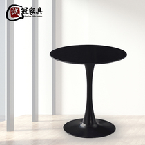 White small round table modern simple balcony table and chair coffee milk tea shop to negotiate reception Nordic dining table