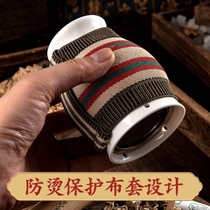 Moxibustion Jar Ceramic Scraping Integral Cup Beauty Institute Special Tool Moxibustion Box With Moxibustion Household Appliance Small Moxibustion Jar