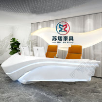 Creative Baking Lacquer Front Desk Reception Desk Fashion Personality Hotel Lobby Front Desk Chair Medical Beauty Company Yingbin Terrace