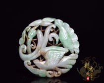 a pendant Guanyin moth pendant Pendant necklace pendant Mens and womens bags Old innocence bottom green jade