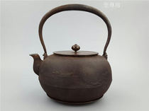 Supreme House] Longshengtang made sterling silver mouth floating land Ancient House landscape pattern old iron pot no leakage 』