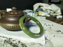 Fat Brother Xiu Jade Natural Old Jade Analysis Wood Green River Grinding Jade Round Strips Bracelets Jade Jade Bracelet Jade Bracelets Jade Handmade Accessories