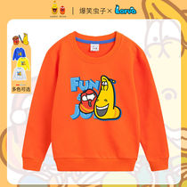 Hilarious bug IP childrens mens clothes leisure Spring and Autumn new large children wearing oversize coat