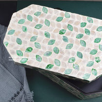 Nordic high-end imported decorative storage utensils soft model room crafts storage box pallet ornaments