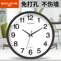  Living room silent watch Home bedroom Nordic wall clock Modern minimalist clock creative fashion wall watch Quartz clock