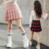 CUHK girls plaid skirt 2020 Autumn dress childrens clothing skirt children Spring and Autumn college style girls students pleated skirt