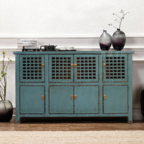 New Chinese Blue Retro Made of old dining side cabinet Xuanguan Cabinet Corridor Xuanguan Cabinet Shoes Cabinet Locker VIEW HALL CABINET DISPLAY