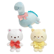 Domestic spot Japan San-x corner creature corner White Bear yellow cat lizard mother bow plush doll