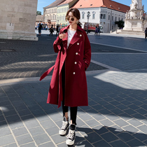 waitmore trench coat women long 2021 New Korean version loose small man spring and autumn Net red pop coat coat coat