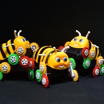 New exotic electric toy car small bee dump truck automatic flip children electric car stall toy