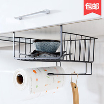 Home kitchen cabinet under the shelf rack wardrobe storage artifact cabinet shelf compartment hanging basket