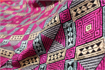 Old embroidery brocade quilt face hand-woven full silk brocade 129 * 105cm A- 236