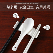 Bone porcelain pure white chopsticks can be customized logo hotel swing table double chopsticks stand ceramic three chopsticks box chopsticks spoon pad