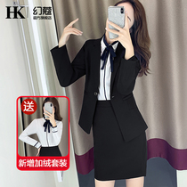  Suit jacket female spring and autumn Korean version of the small suit work temperament overalls college students formal interview professional suit
