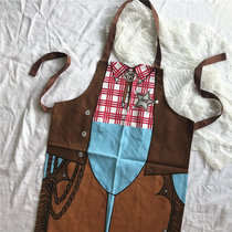 Foreign Trade Childrens cotton apron parent-child activity painting coat cartoon boy little cowboy