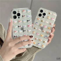 Unpinched three-dimensional bubbles are applicable to Apple 11 phone shell iphone 13 12pro cute cartoon xr xsmax tide net red 7 8plus couple new men and women