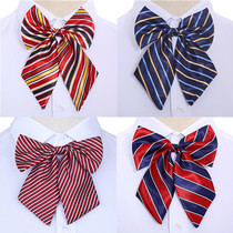 Korean lady business stewardess front desk bank hotel job Professional shirt accessories collar butterfly bow tie