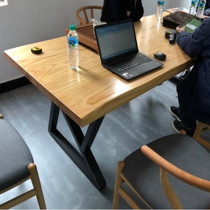 loft Industrial Wind solid wood desk wrought iron rectangular retro simple table conference table home multifunctional