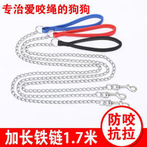 Metal Dog Chain Sub Pets Dogs Traction Rope Dog Rope Anti Bite P Chain Small And Medium Dog Puppy Chain Sub Dog Iron Chain