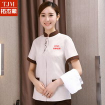 Cleaning work clothes womens short-sleeved summer thin aunt hotel property long-sleeved spring and autumn and winter thickened cleaning clothing