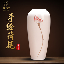 Jingdezhen Ceramics New Chinese Zen Vase Flower Plug Desktop Ornament Living Room TV Cabinet Home Decoration